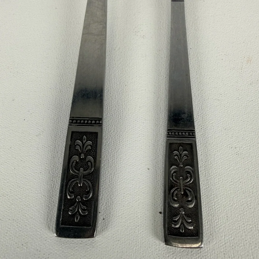 Imperial International CORTINA Stainless Glossy Black Accent FORK‎ LOT OF 2